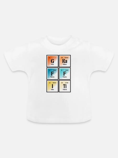 Graffiti-| Periodensystem der Elemente - Baby Bio-T-Shirt mit Rundhals - Weiß