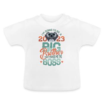 Big Brother 2023 Dire la grossesse du bébé - T-shirt bio col rond Bébé - blanc - Devant