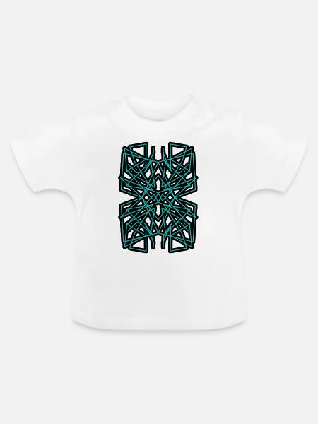 Muster - Baby Bio-T-Shirt mit Rundhals - Weiß