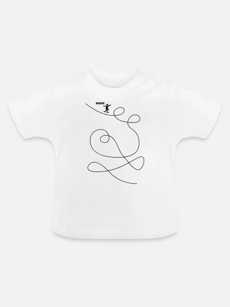 Skateboarder macht Looping Geschenk - Baby Bio-T-Shirt mit Rundhals - Weiß