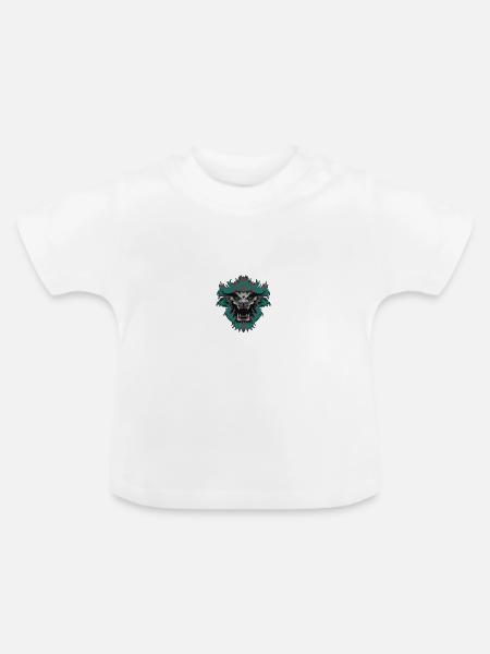 Brüllender Löwe - Baby Bio-T-Shirt mit Rundhals - Weiß