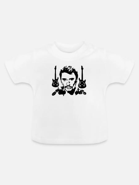 Johnny - Baby Bio-T-Shirt mit Rundhals - Weiß