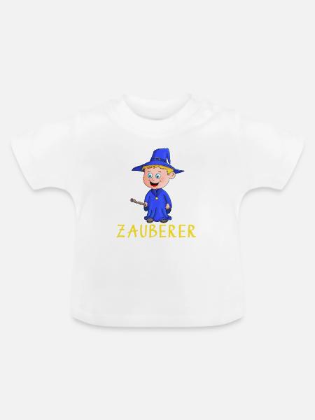 Magier - Zauberer - Baby Bio-T-Shirt mit Rundhals - Weiß
