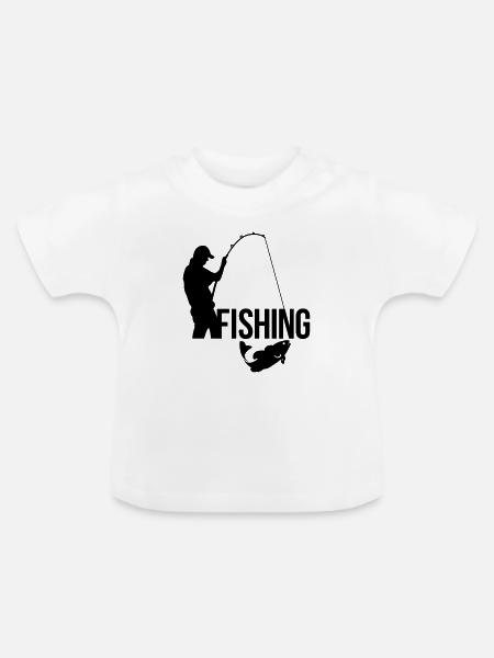 Fischerei - Baby Bio-T-Shirt mit Rundhals - Weiß