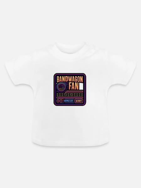 Bandwagon Fan 12 - Baby Bio-T-Shirt mit Rundhals - Weiß