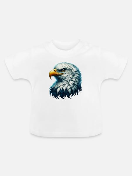 Adler - Baby Bio-T-Shirt mit Rundhals - Weiß