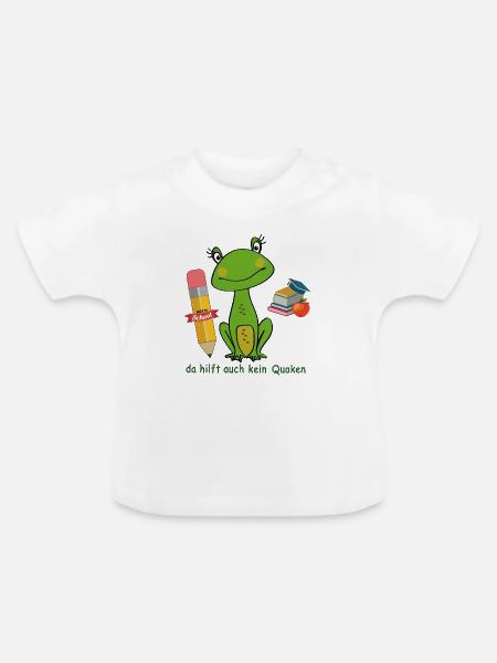 Back to School, Frosch - Baby Bio-T-Shirt mit Rundhals - Weiß