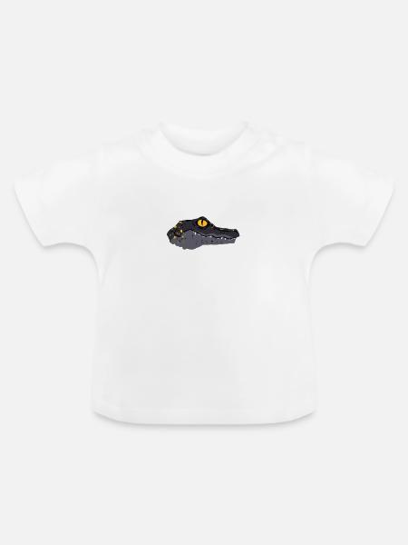Mächtiger Kaiman - Baby Bio-T-Shirt mit Rundhals - Weiß