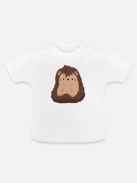 Igel - Baby Bio-T-Shirt mit Rundhals - Weiß