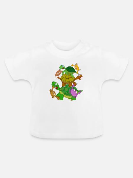 Crabgrab - Baby Bio-T-Shirt mit Rundhals - Weiß