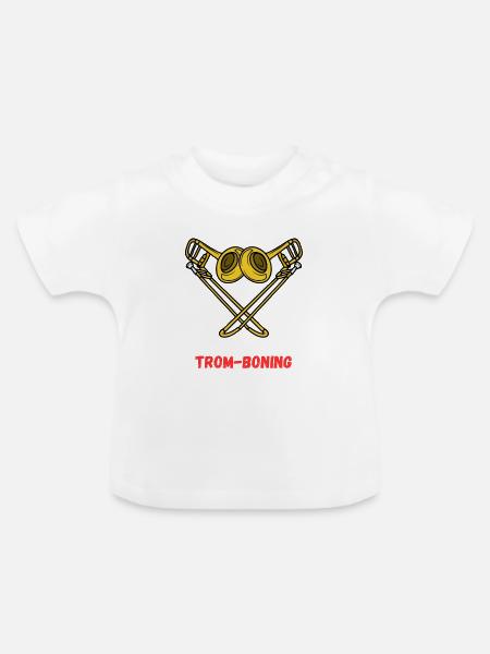 Trom-Beinen - Baby Bio-T-Shirt mit Rundhals - Weiß