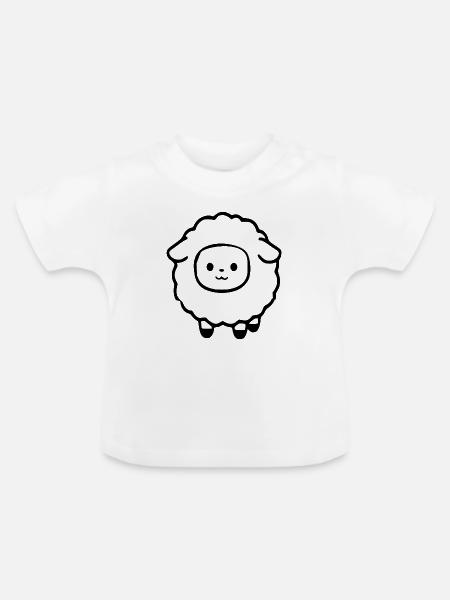 Schaf Schäfchen Lamm - Baby Bio-T-Shirt mit Rundhals - Weiß
