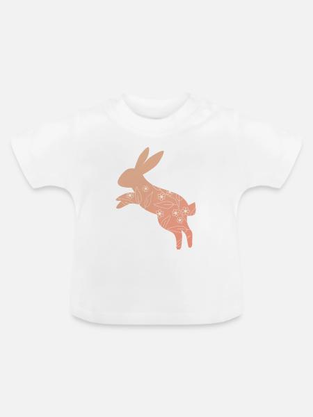 Osterhase Ostern - Baby Bio-T-Shirt mit Rundhals - Weiß