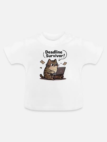 Chat-Desktop-Überlebenden-Deadline - Baby Bio-T-Shirt mit Rundhals - Weiß