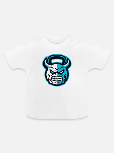 Kettlebell Monster Icon - Baby Bio-T-Shirt mit Rundhals - Weiß