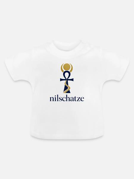 Nilschätze Ankh Logo Design - Baby Bio-T-Shirt mit Rundhals - Weiß