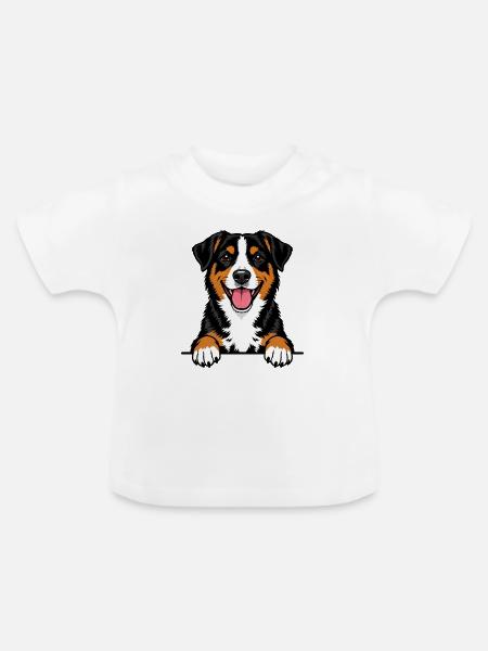 Entlebucher Sennenhund - Baby Bio-T-Shirt mit Rundhals - Weiß