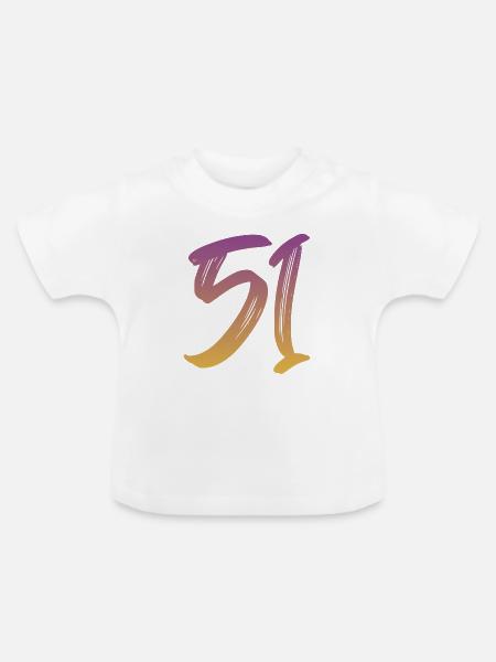 51 - Baby Bio-T-Shirt mit Rundhals - Weiß