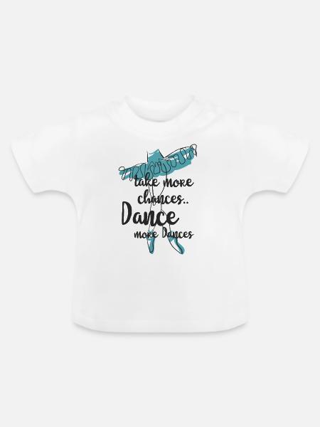 Nehmen Sie mehr Tanz - Baby Bio-T-Shirt mit Rundhals - Weiß