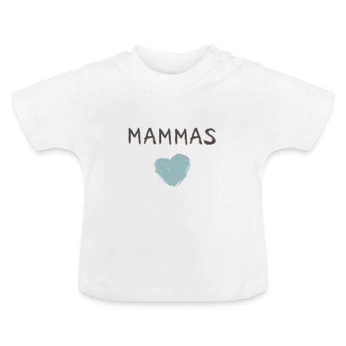 Mammas hjärta Blå - Ekologisk T-shirt med rund hals baby