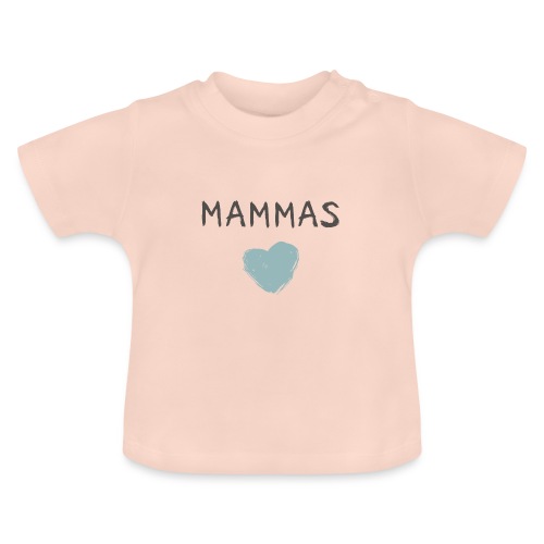 Mammas hjärta Blå - Ekologisk T-shirt med rund hals baby