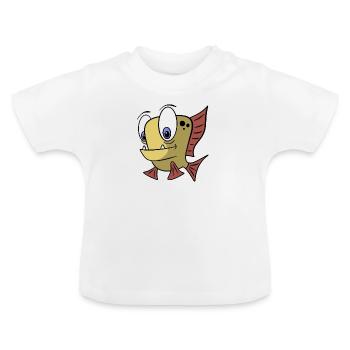 Mâchoires - T-shirt bio col rond Bébé - blanc - Devant