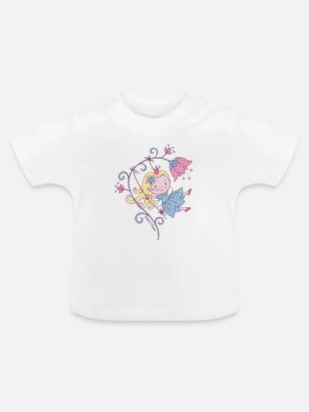 Kleine Fee - Baby Bio-T-Shirt mit Rundhals - Weiß