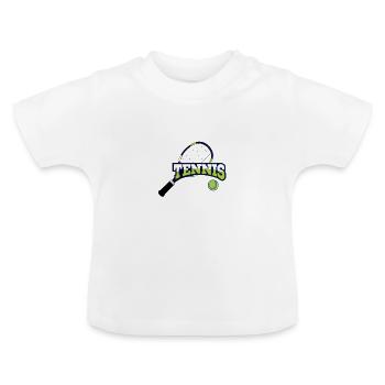Balle de tennis sport tennis tennis sport - T-shirt bio col rond Bébé - blanc - Devant
