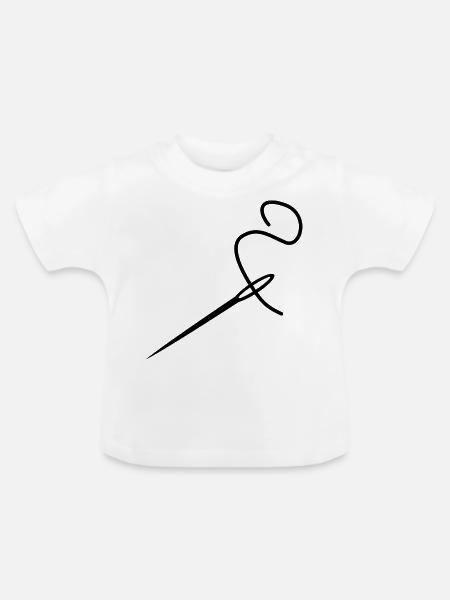 Nadel nähen Schneider - Baby Bio-T-Shirt mit Rundhals - Weiß