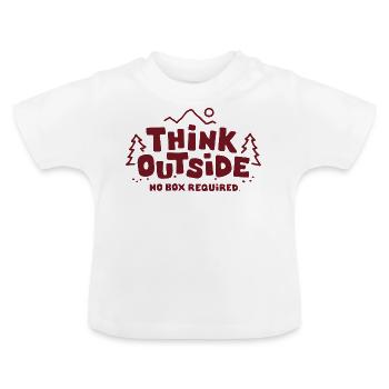 Pensez en dehors de l'idée cadeau - T-shirt bio col rond Bébé - blanc - Devant