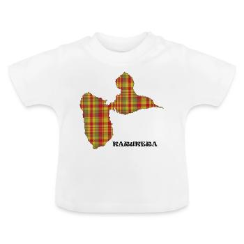Karukera madras - T-shirt bio col rond Bébé - blanc - Devant