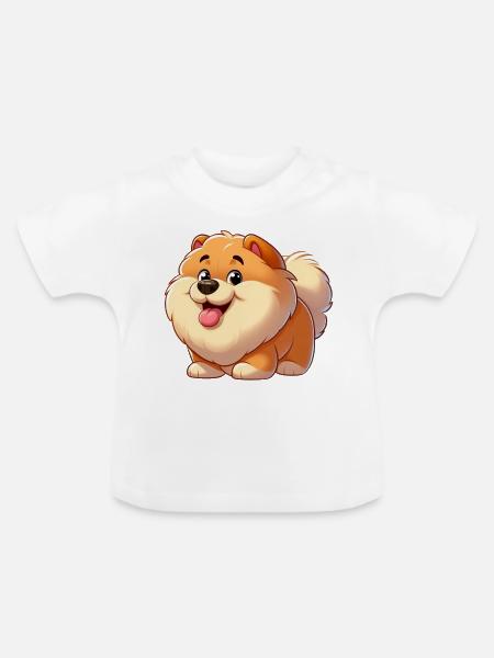 Chowchow 2 - Baby Bio-T-Shirt mit Rundhals - Weiß