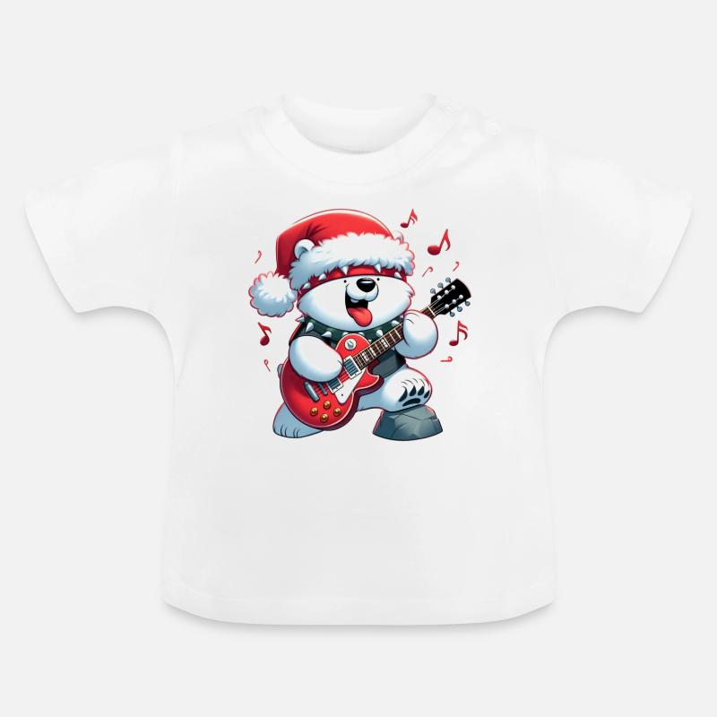 Eisbär 7 - Baby Bio-T-Shirt mit Rundhals - Weiß