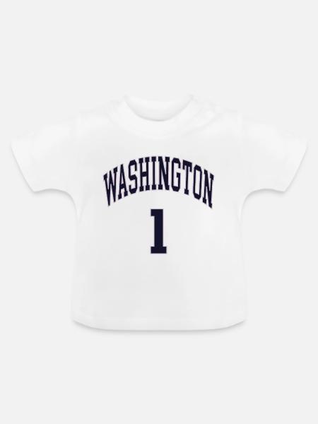 Washington 1 - Baby Bio-T-Shirt mit Rundhals - Weiß