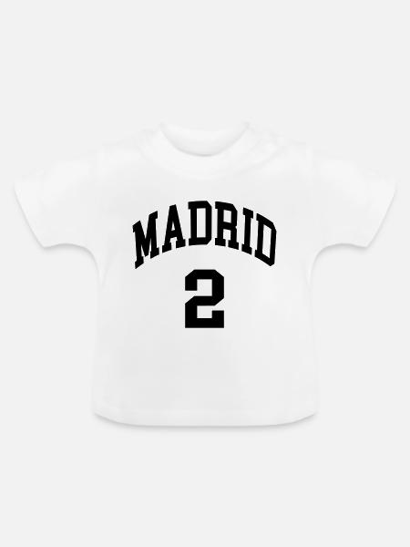 Madrid 2 - Baby Bio-T-Shirt mit Rundhals - Weiß