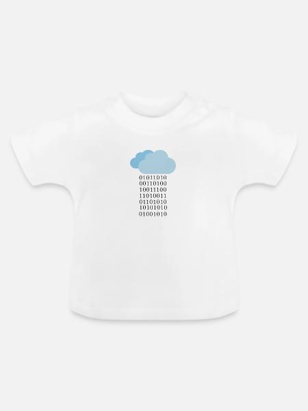 Programmierer Binärwolke - Baby Bio-T-Shirt mit Rundhals - Weiß