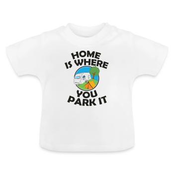caravan - Baby Organic T-Shirt with Round Neck - white - Front