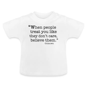 citation - T-shirt bio col rond Bébé - blanc - Devant