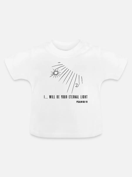 Bibelvers - Christlich - Baby Bio-T-Shirt mit Rundhals - Weiß