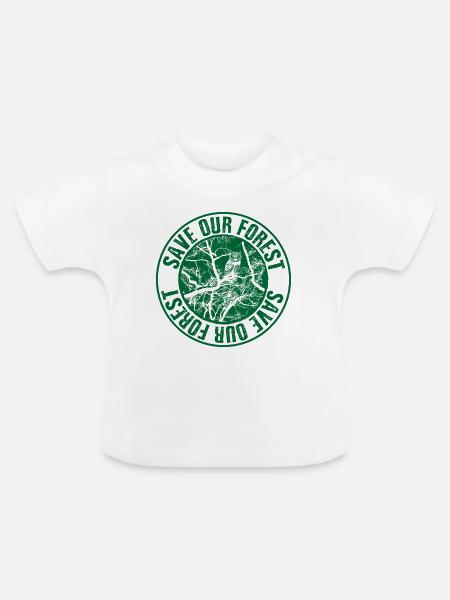 Save Forest - Baby Bio-T-Shirt mit Rundhals - Weiß