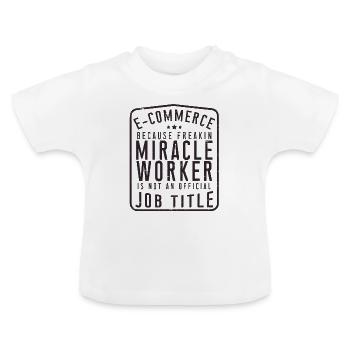 E-Commerce Proverbe - T-shirt bio col rond Bébé - blanc - Devant