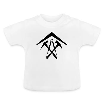 Couvreur - T-shirt bio col rond Bébé - blanc - Devant