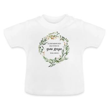 Geschenk für Erzieherin - Kleine Menschen - Baby Bio-T-Shirt mit Rundhals - Weiß - Vorne