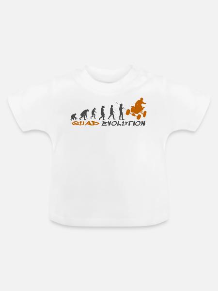 Quad evolution - Baby Bio-T-Shirt mit Rundhals - Weiß
