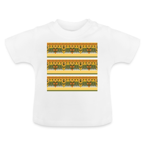 Patrón egipcio VI - Camiseta orgánica para bebé con cuello redondo