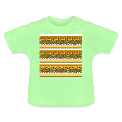 Patrón egipcio VI - Camiseta orgánica para bebé con cuello redondo