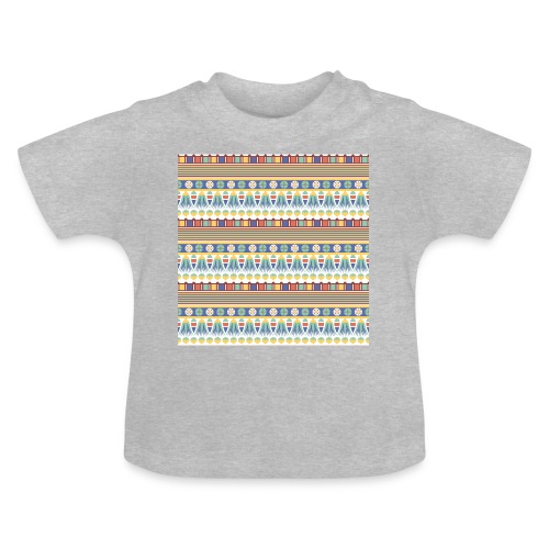 Patrón egipcio VIII - Camiseta orgánica para bebé con cuello redondo