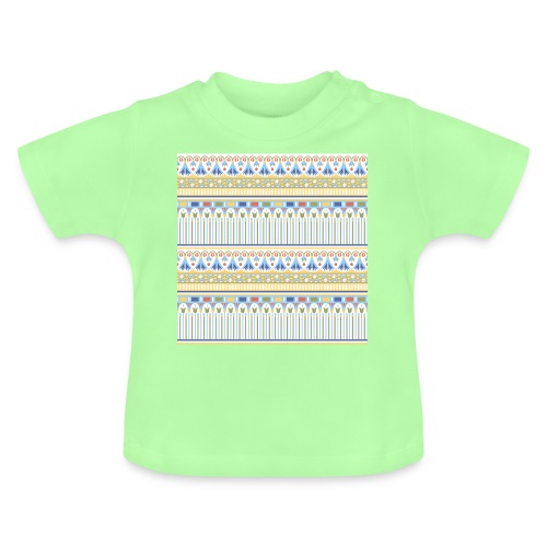 Patrón Egipcio IX - Camiseta orgánica para bebé con cuello redondo
