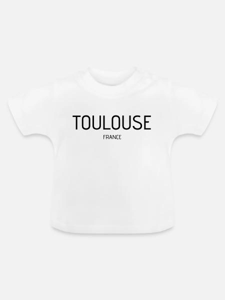 Toulouse - Baby Bio-T-Shirt mit Rundhals - Weiß