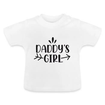 Daddys Girl - Babysprüche - Body - Baby Bio-T-Shirt mit Rundhals - Weiß - Vorne
